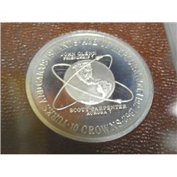 COIN - 1975 TURKS & CAICOS 10 CROWN COIN - PROOF COIN IN ORIGINAL PRESENTATION CASE & BOX