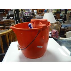 MOP BUCKET AND CONTENTS