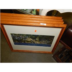 OAK FRAMED PICTURES - 4PC