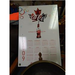 COCO COLA CALENDAR PICTURE ON BOARD