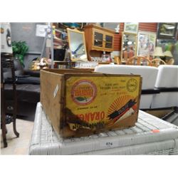VINTAGE WOOD ORANGE BOX