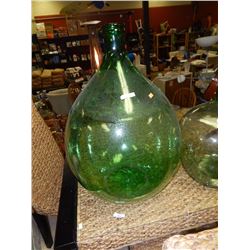 RETRO EMERALD GLASS CARBOY -  LARGE