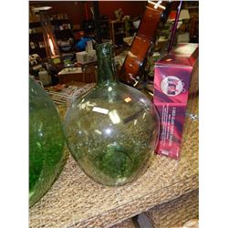 RETRO EMERALD GLASS CARBOY - MED