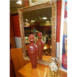 GUILDED FRAMED BEVILED GLASS MIRROR