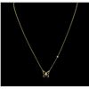 Image 2 : 14KT Yellow Gold 0.03ct Diamond Butterfly Necklace