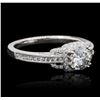 Image 1 : 18KT White Gold 1.42ctw Diamond Ring