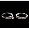 Image 2 : 0.55ctw Diamond Wedding Ring Set - 14KT White Gold