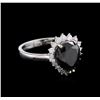 Image 1 : 3.57ctw Fancy Black Diamond Ring - 14KT White Gold
