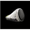 Image 1 : Onyx and Diamond Ring - 14KT White Gold