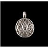 Image 2 : 1.12ctw Black Diamond Pendant - 14KT White Gold