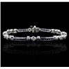 Image 1 : 14KT White Gold 2.38ctw Sapphire and Diamond Bracelet