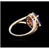 Image 3 : 14KT Yellow Gold 4.24ct Tanzanite and Diamond Ring