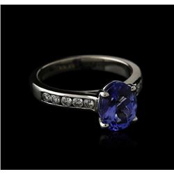 14KT White Gold 2.07ct Tanzanite and Diamond Ring