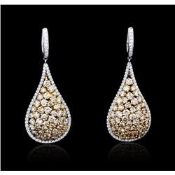 14KT Two-Tone Gold 4.47ctw Diamond Earrings