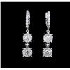 Image 1 : 14KT White Gold 1.19ctw Diamond Earrings