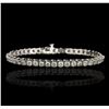 Image 1 : 14KT White Gold 7.60ctw Diamond Tennis Bracelet