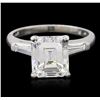 Image 2 : Platinum GIA Certified 3.35ctw Diamond Ring