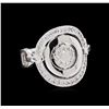 Image 1 : 0.38ctw Diamond Ring - 14KT White Gold