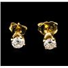 Image 1 : 0.50ctw Diamond Stud Earrings - 14KT Yellow Gold