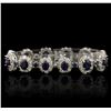 Image 2 : 14KT White Gold 17.61ctw Sapphire and Diamond Bracelet