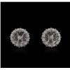 Image 1 : 14KT White Gold 0.74ctw Diamond Earrings