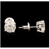 Image 2 : 14KT White Gold 1.60ctw Diamond Stud Earrings