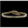 Image 1 : 5.67ctw Diamond Tennis Bracelet - 14KT Yellow Gold