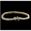 Image 2 : 5.67ctw Diamond Tennis Bracelet - 14KT Yellow Gold