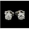 Image 1 : 1.43ctw Diamond Stud Earrings - 14KT White Gold