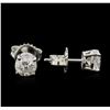 Image 2 : 1.43ctw Diamond Stud Earrings - 14KT White Gold