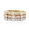Image 1 : 14KT Yellow, White, And Rose Gold 0.80ctw Diamond Rings