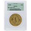 Image 1 : 1908 PCGS MS63 $20 No Motto St. Gaudens Double Eagle Gold Coin