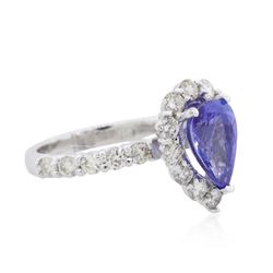 14KT White Gold 2.70ct Tanzanite and Diamond Ring