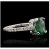 Image 1 : 14KT White Gold 2.32ct Emerald and Diamond Ring