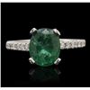 Image 2 : 14KT White Gold 2.32ct Emerald and Diamond Ring