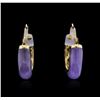 Image 1 : 14KT Yellow Gold Jadeite Earrings