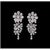 Image 1 : 6.06ctw Diamond Earrings - 18KT White Gold