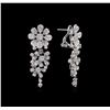 Image 2 : 6.06ctw Diamond Earrings - 18KT White Gold