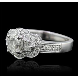 18KT White Gold 1.48ctw Oval Cut Diamond Ring