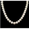 Image 2 : 11MM Freshwater Pearl Necklace With 14KT Yellow Gold Clasp
