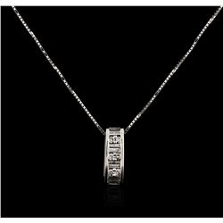 14KT White Gold 0.40ctw Diamond Pendant With Chain