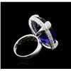 Image 3 : 14KT White Gold GIA Certified 33.85ct Tanzanite and Diamond Ring