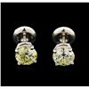 Image 1 : 1.56ctw Diamond Stud Earrings - 14KT White Gold