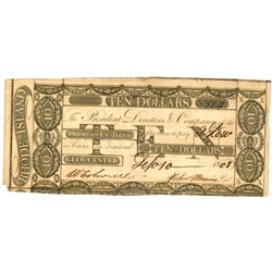 1808 $10 Farmers Exchange Bank Glocester Bank Note