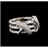 Image 1 : 14KT White Gold 0.70ctw Diamond Ring
