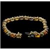 Image 3 : 22.10ctw Multi Color Sapphire Bracelet - 14KT Yellow Gold