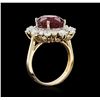 Image 3 : 9.31ct Ruby and Diamond Ring - 14KKT Yellow Gold