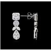 Image 2 : 2.35ctw Diamond Earrings - 18KT White Gold