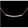 Image 1 : 14KT Rose Gold 0.84ctw Diamond Necklace