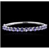 Image 1 : 14KT White Gold 6.88ctw Tanzanite and Diamond Bracelet